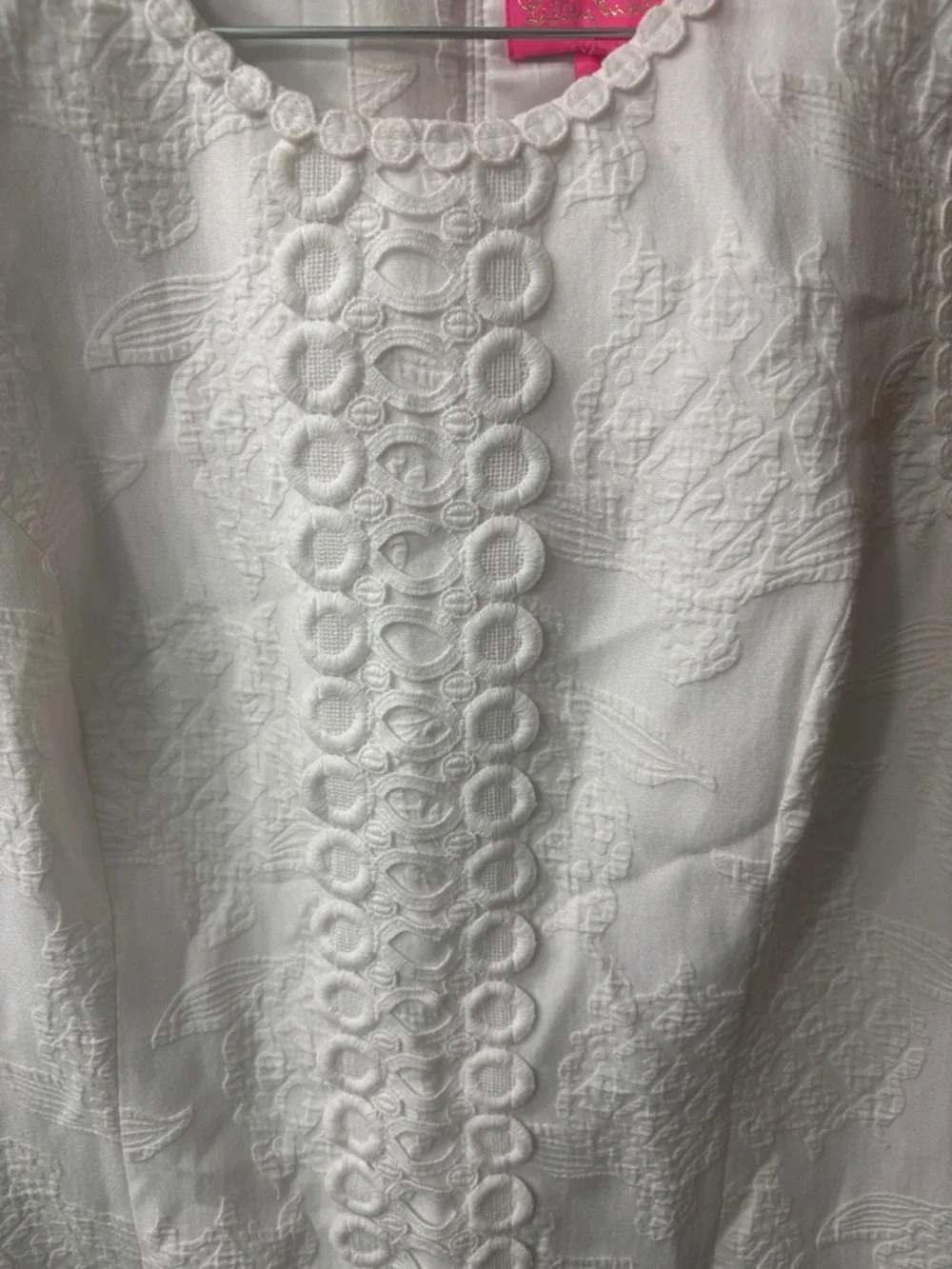 Lilly Pulitzer Sleeveless White Embroidered Turtle Dress 12 - Picture 2 of 10